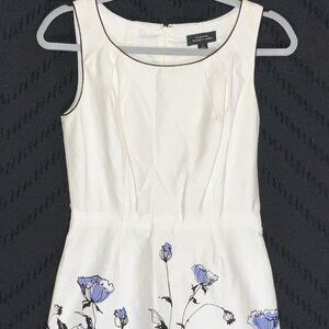 Tahari Floral Pockets Sheath Dress Wedding Guest Garden Party Size 2